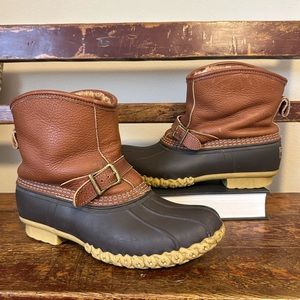 LL Bean Bean Boot Limited Edition Buckle Leather Shearling Lined Insulated